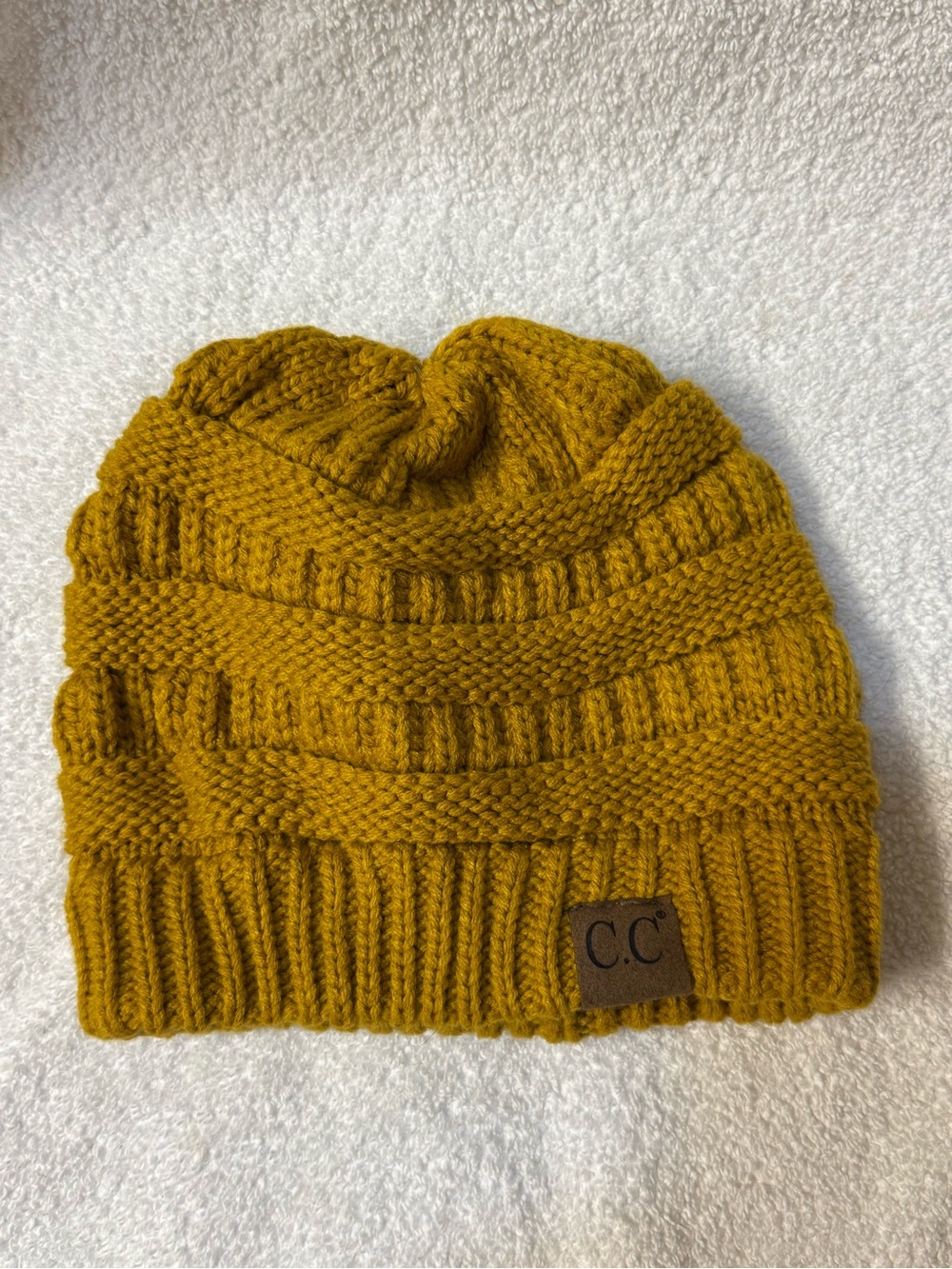 C.C Mustard Knit Beanie